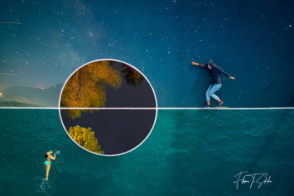 Balance is everything in a surreal world! This is a composite image of 4 different photo! 2 shots taken with my DJI Spark and 2 with my Canon 800d. I blended all the images in Photoshop CC 2018.